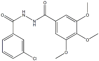 N'-(3-chlorobenzoyl)-3,4,5-trimethoxybenzohydrazide Struktur