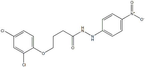 4-(2,4-dichlorophenoxy)-N'-(4-nitrophenyl)butanehydrazide Struktur