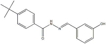 4-tert-butyl-N-[(E)-(3-hydroxyphenyl)methylideneamino]benzamide Struktur