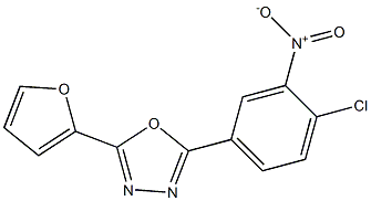 2-(4-chloro-3-nitrophenyl)-5-(furan-2-yl)-1,3,4-oxadiazole Struktur