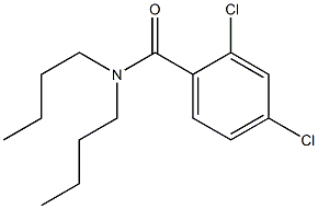 N,N-dibutyl-2,4-dichlorobenzamide Struktur