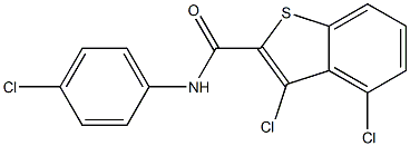 3,4-dichloro-N-(4-chlorophenyl)-1-benzothiophene-2-carboxamide Struktur