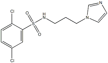 2,5-dichloro-N-(3-imidazol-1-ylpropyl)benzenesulfonamide Struktur