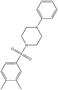 1-(3,4-dimethylphenyl)sulfonyl-4-phenylpiperazine Struktur