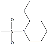 2-ethyl-1-methylsulfonylpiperidine Struktur