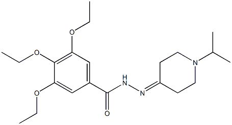 3,4,5-triethoxy-N-[(1-propan-2-ylpiperidin-4-ylidene)amino]benzamide Struktur