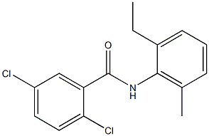 2,5-dichloro-N-(2-ethyl-6-methylphenyl)benzamide Struktur