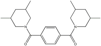 [4-(3,5-dimethylpiperidine-1-carbonyl)phenyl]-(3,5-dimethylpiperidin-1-yl)methanone Struktur