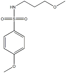 4-methoxy-N-(3-methoxypropyl)benzenesulfonamide Struktur