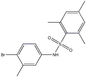 N-(4-bromo-3-methylphenyl)-2,4,6-trimethylbenzenesulfonamide Struktur