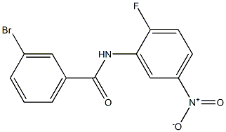 3-bromo-N-(2-fluoro-5-nitrophenyl)benzamide Struktur