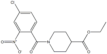 ethyl 1-(4-chloro-2-nitrobenzoyl)piperidine-4-carboxylate Struktur