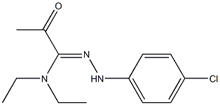 N'-(4-chloroanilino)-N,N-diethyl-2-oxopropanimidamide Struktur