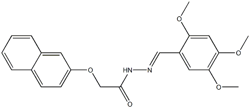 2-naphthalen-2-yloxy-N-[(E)-(2,4,5-trimethoxyphenyl)methylideneamino]acetamide Struktur