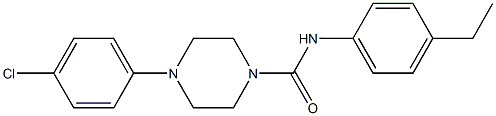 4-(4-chlorophenyl)-N-(4-ethylphenyl)piperazine-1-carboxamide Struktur