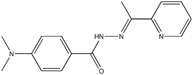 4-(dimethylamino)-N-[(E)-1-pyridin-2-ylethylideneamino]benzamide Struktur