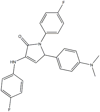 2-[4-(dimethylamino)phenyl]-4-(4-fluoroanilino)-1-(4-fluorophenyl)-2H-pyrrol-5-one Structure