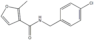 N-[(4-chlorophenyl)methyl]-2-methylfuran-3-carboxamide Struktur