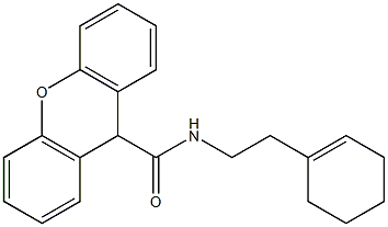 N-[2-(cyclohexen-1-yl)ethyl]-9H-xanthene-9-carboxamide Struktur