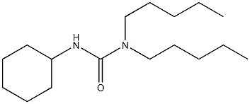 3-cyclohexyl-1,1-dipentylurea Struktur