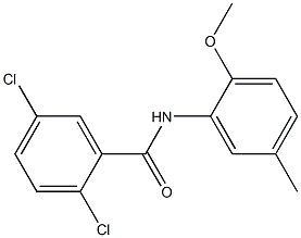 2,5-dichloro-N-(2-methoxy-5-methylphenyl)benzamide Struktur