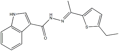 N-[(E)-1-(5-ethylthiophen-2-yl)ethylideneamino]-1H-indole-3-carboxamide Struktur