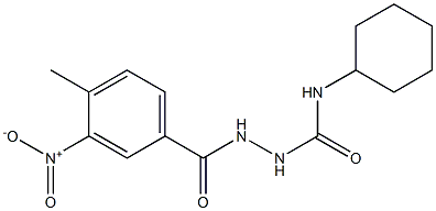 1-cyclohexyl-3-[(4-methyl-3-nitrobenzoyl)amino]urea Struktur