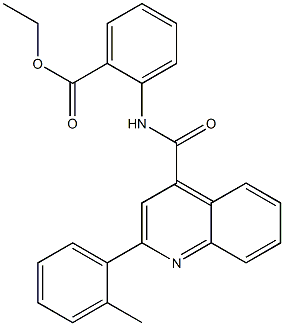 ethyl 2-[[2-(2-methylphenyl)quinoline-4-carbonyl]amino]benzoate Struktur