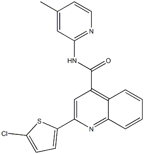 2-(5-chlorothiophen-2-yl)-N-(4-methylpyridin-2-yl)quinoline-4-carboxamide Struktur