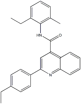 N-(2-ethyl-6-methylphenyl)-2-(4-ethylphenyl)quinoline-4-carboxamide Struktur