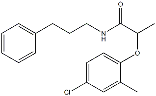 2-(4-chloro-2-methylphenoxy)-N-(3-phenylpropyl)propanamide Struktur