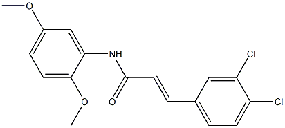 (E)-3-(3,4-dichlorophenyl)-N-(2,5-dimethoxyphenyl)prop-2-enamide Struktur