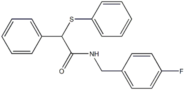 N-[(4-fluorophenyl)methyl]-2-phenyl-2-phenylsulfanylacetamide Struktur