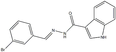 N-[(E)-(3-bromophenyl)methylideneamino]-1H-indole-3-carboxamide Struktur