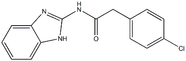 N-(1H-benzimidazol-2-yl)-2-(4-chlorophenyl)acetamide Struktur