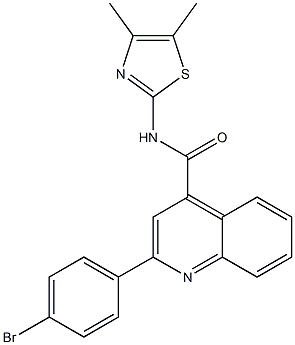 2-(4-bromophenyl)-N-(4,5-dimethyl-1,3-thiazol-2-yl)quinoline-4-carboxamide Struktur