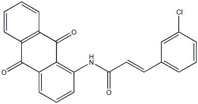 (E)-3-(3-chlorophenyl)-N-(9,10-dioxoanthracen-1-yl)prop-2-enamide Struktur