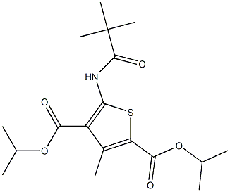 dipropan-2-yl 5-(2,2-dimethylpropanoylamino)-3-methylthiophene-2,4-dicarboxylate Struktur