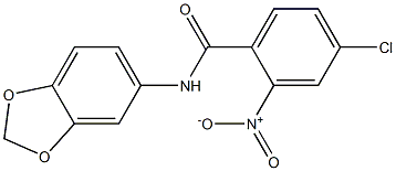 N-(1,3-benzodioxol-5-yl)-4-chloro-2-nitrobenzamide Struktur