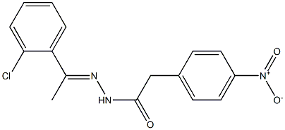 N-[(E)-1-(2-chlorophenyl)ethylideneamino]-2-(4-nitrophenyl)acetamide Struktur