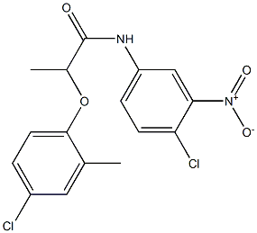 2-(4-chloro-2-methylphenoxy)-N-(4-chloro-3-nitrophenyl)propanamide Struktur