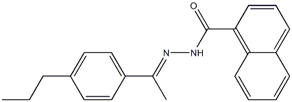 N-[(E)-1-(4-propylphenyl)ethylideneamino]naphthalene-1-carboxamide Struktur