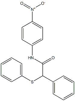 N-(4-nitrophenyl)-2-phenyl-2-phenylsulfanylacetamide Struktur