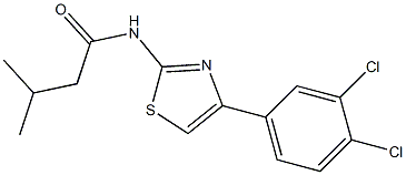 N-[4-(3,4-dichlorophenyl)-1,3-thiazol-2-yl]-3-methylbutanamide Struktur