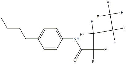 N-(4-butylphenyl)-2,2,3,3,4,4,5,5,5-nonafluoropentanamide Struktur