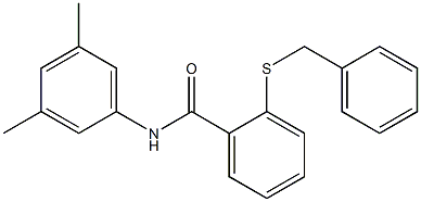 2-benzylsulfanyl-N-(3,5-dimethylphenyl)benzamide Struktur