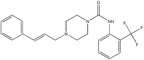 4-[(E)-3-phenylprop-2-enyl]-N-[2-(trifluoromethyl)phenyl]piperazine-1-carboxamide Struktur