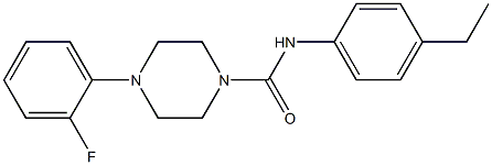 N-(4-ethylphenyl)-4-(2-fluorophenyl)piperazine-1-carboxamide Struktur