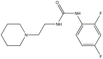 1-(2,4-difluorophenyl)-3-(2-piperidin-1-ylethyl)urea Struktur