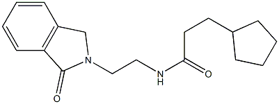 3-cyclopentyl-N-[2-(3-oxo-1H-isoindol-2-yl)ethyl]propanamide Struktur